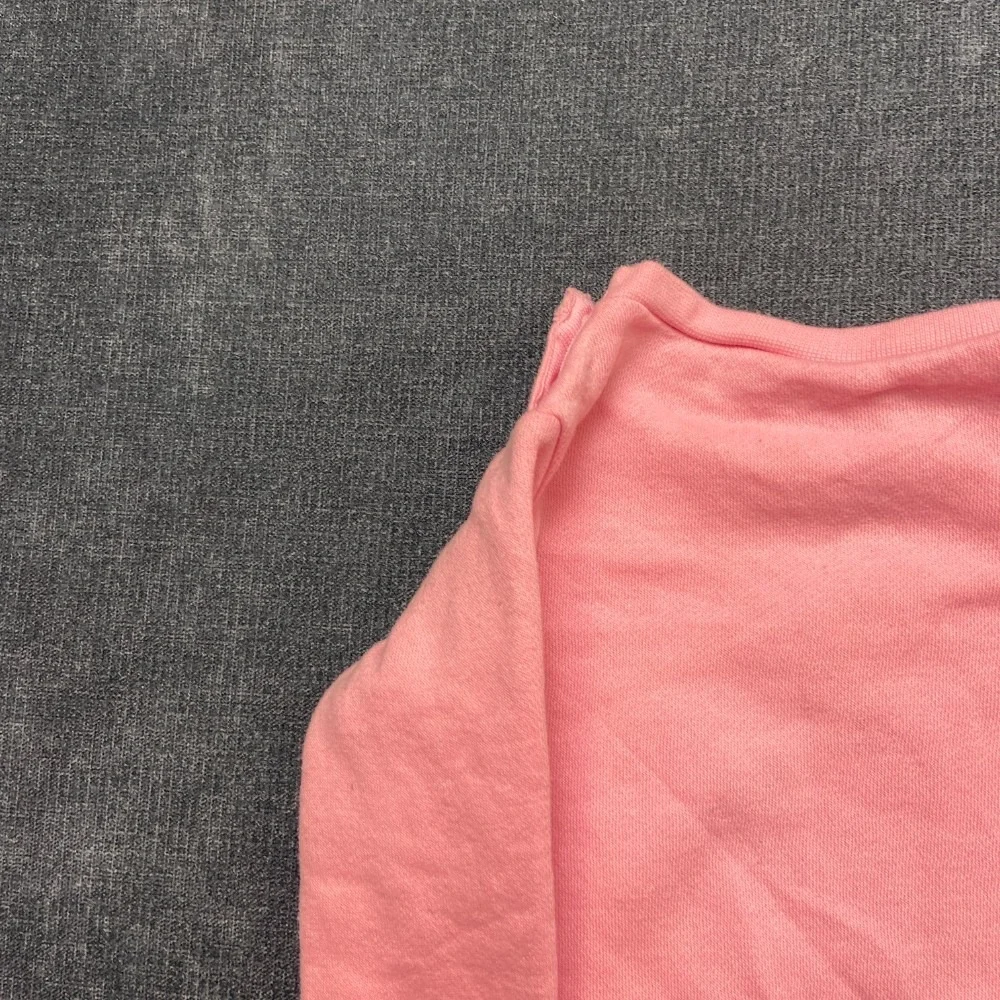 Nike Sweatshirt Toddlers 12M Pink Cotton Fleece Lined Ribbed Hem Swoosh Logo